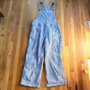 American eagle gray corduroy overalls